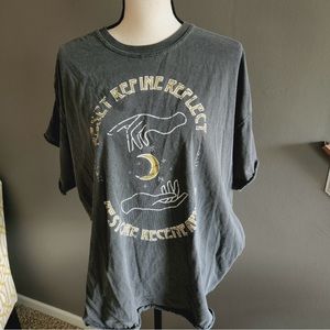 Pebby forevee gray hand moon refine reflect tee XXL